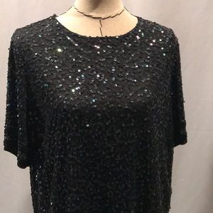 ASOS CURVE Sequin & Beaded Top